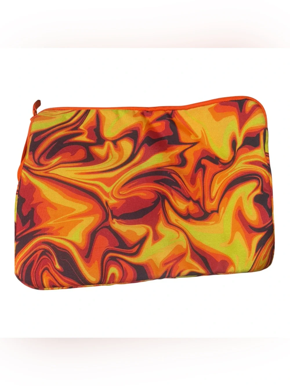 Lands' End Swirl Print Tech/laptop Sleeve in Orange, Yellow & Red